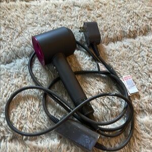 Dyson Black and Pink Hair Dryer. Broken. For parts